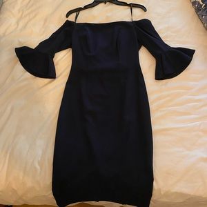 NWT Black Halo NAVY Off The Shoulder Dress